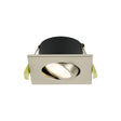 Channon 4/6/8W, Triac Dimmable 4CCT LED Fire Rated Adjustable Downlight, S.Nickel Square Tilt, 400-800lm, IP65 DRIVER INC.