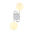 Cherry Wall/Flush Light, 2 x G9, IP44, Polished Chrome/Opal Glass