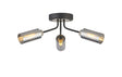 Clamp Ceiling, 3 x G9, Anthracite/Satin Nickel/Smoked Glass