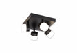 Coady 4 Light Ceiling, 4 x 5W LED, 4000K, IP44, Sand Black
