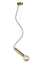 Cohen 1 Light Angled Pendant E27, Antique Gold