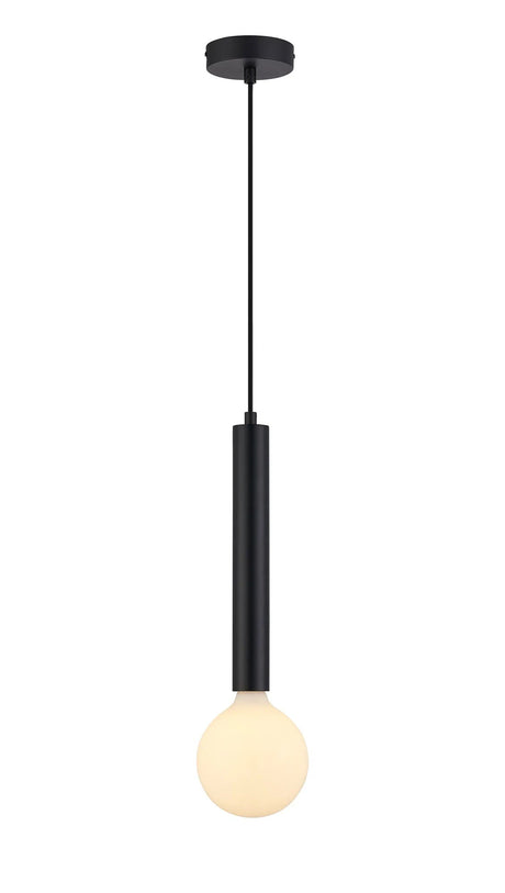 Cohen 1 Light Vertical Pendant E27, Satin Black