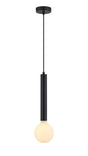 Cohen 1 Light Vertical Pendant E27, Satin Black