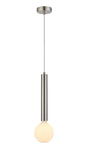 Cohen 1 Light Vertical Pendant E27, Satin Nickel