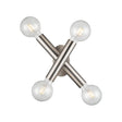 Cohen 2 Arm 4 Light Adjustable Ceiling/Wall E27, Satin Nickel