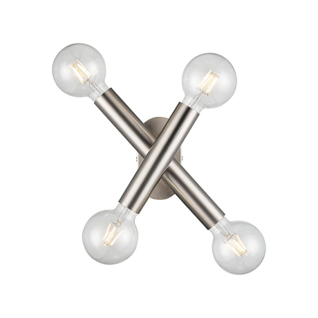 Cohen 2 Arm 4 Light Adjustable Ceiling/Wall E27, Satin Nickel