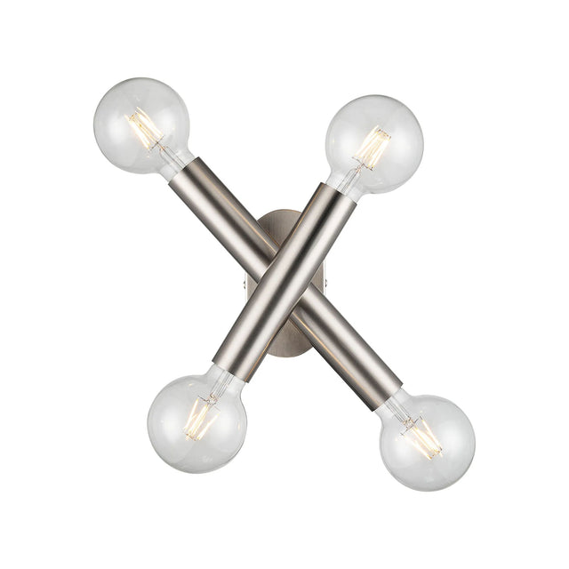 Cohen 2 Arm 4 Light Adjustable Ceiling/Wall E27, Satin Nickel