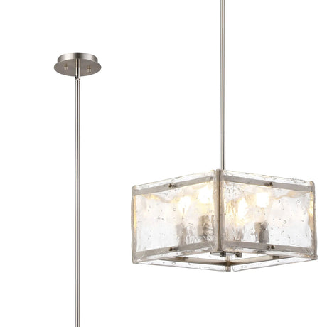Cooper Multi Height Pendant/Semi Flush, 4 x E27, Satin Nickel