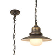 Corrigan Pendant 1 Light IP44 Black/Brushed Gold
