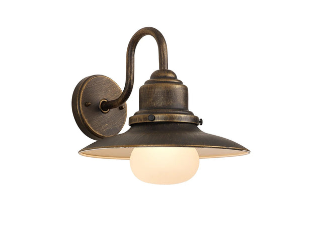 Corrigan Wall Lamp 1 Light IP44 Black/Brushed Gold