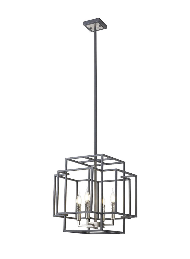 Coton Multi Height Pendant, 4 x E14, Anthracite/Satin Nickel
