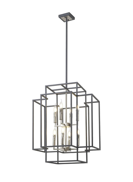 Coton Multi Height Pendant, 8 x E14, Anthracite/Satin Nickel