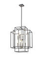 Coton Multi Height Pendant, 8 x E14, Anthracite/Satin Nickel
