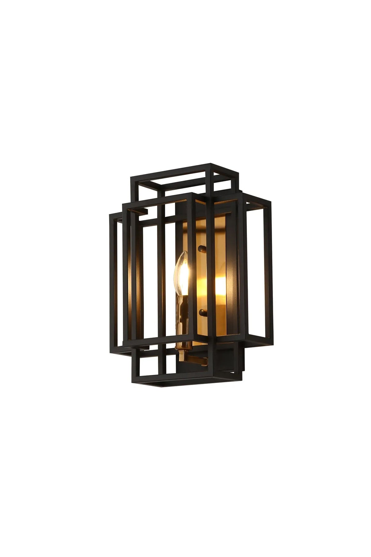 Coton Wall Lamp 1 x E14, Black/Gold