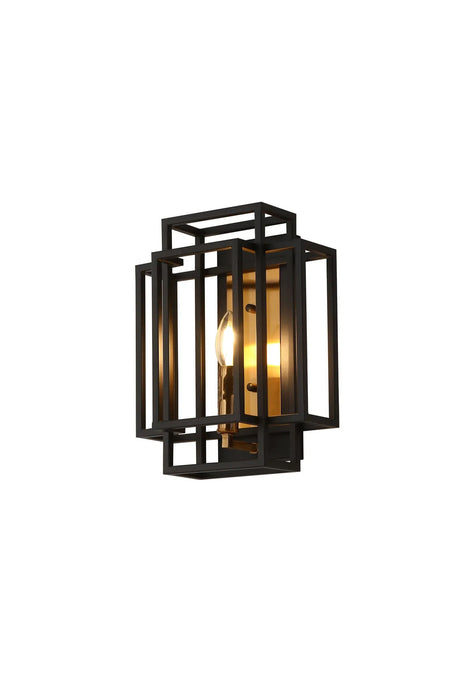 Coton Wall Lamp 1 x E14, Black/Gold
