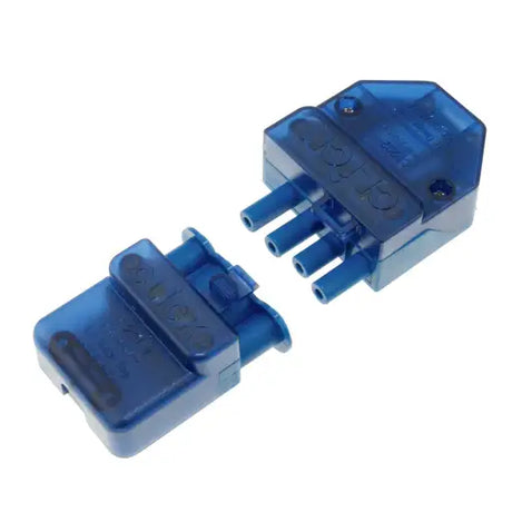 Scolmore Click 250V 20A 4 Pin Screwed Down Cord Grip Flow Connector Blue - CT202C