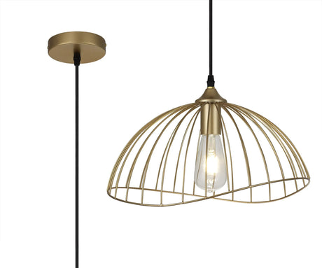 Cummins Dome Pendant, 1 x E27, Painted Gold