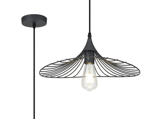 Cummins Shallow Pendant, 1 x E27, Graphite