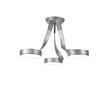 Daniel Semi Flush, 3 x 12W LED, 3000K, Silver/Polished Chrome