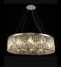 Devine 80cm Round Pendant Chandelier, 12 x E14, Polished Chrome/Crystal (16.8kg)