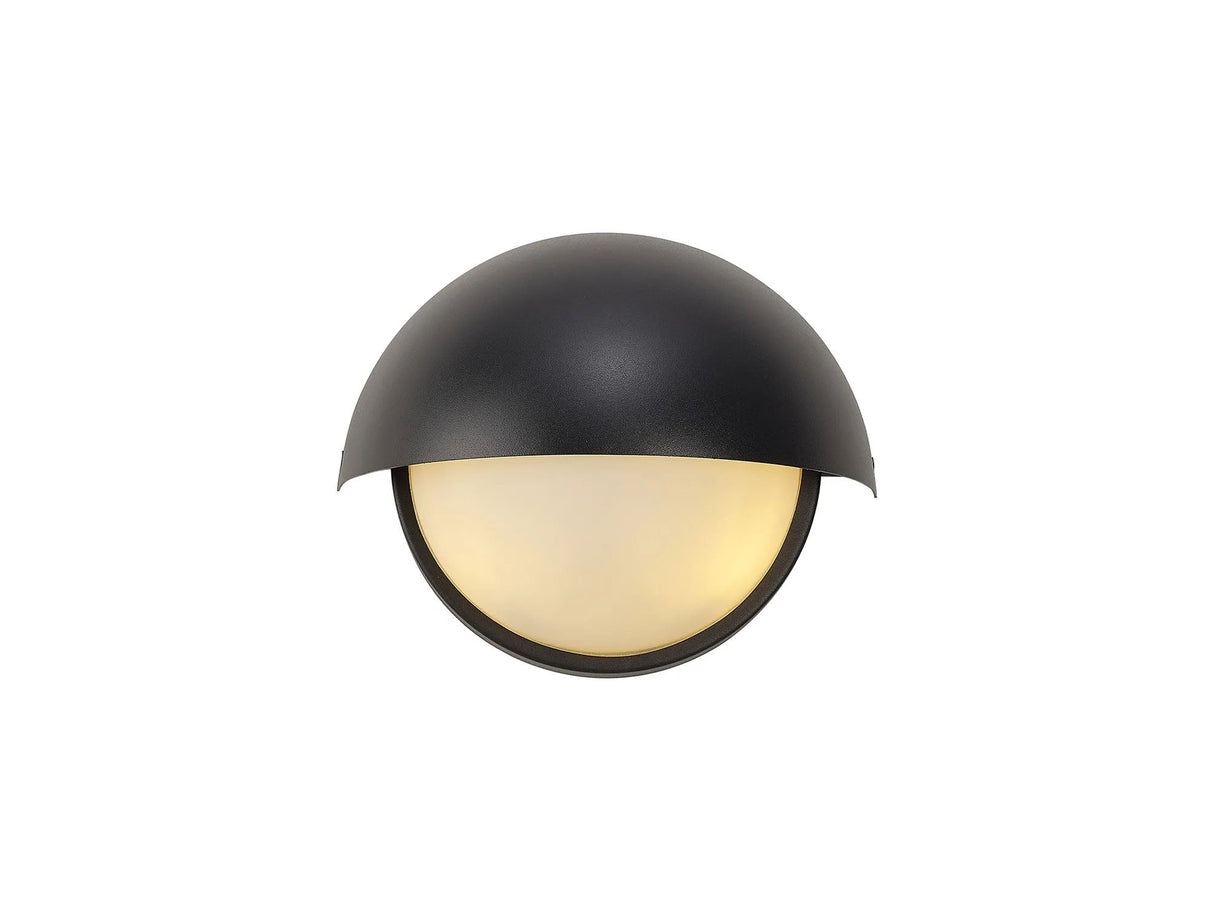 Diamond Wall Light, 2 x E14, IP54, Satin Black/Opal Glass
