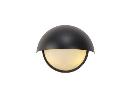 Diamond Wall Light, 2 x E14, IP54, Satin Black/Opal Glass