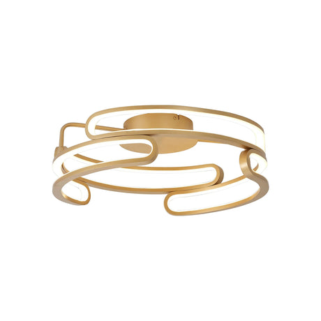 Dossena 47cm Ceiling, 3 Step Dimming, 46W LED, 3000K, 3700lm, Brushed Gold, 3yrs Warranty