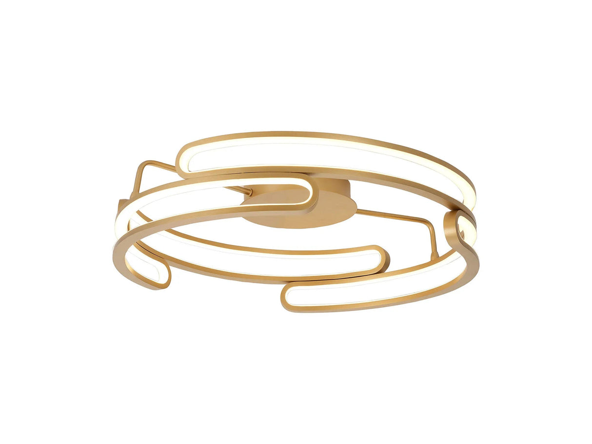 Dossena 60cm Ceiling, 3 Step Dimming, 60W LED, 3000K, 4500lm, Brushed Gold, 3yrs Warranty