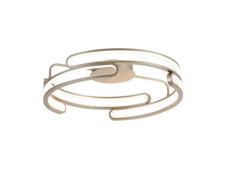 Dossena 60cm Ceiling, 3 Step Dimming, 60W LED, 3000K, 4500lm, Matt Satin Nickel, 3yrs Warranty