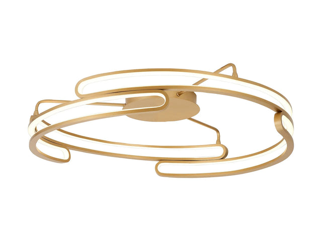 Dossena 80cm Ceiling, 3 Step Dimming, 70W LED, 3000K, 5500lm, Brushed Gold, 3yrs Warranty