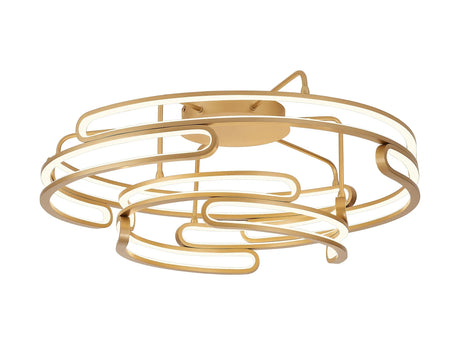 Dossena 79cm 2 Tier Ceiling, 3 Step Dimming, 114W LED, 3000K, 8200lm, Brushed Gold, 3yrs Warranty