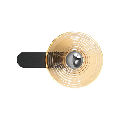 Douglas Wall Lamp, 1 x 7W LED, 3000K, 426lm, Satin Black/Amber/Chrome, 3yrs Warranty