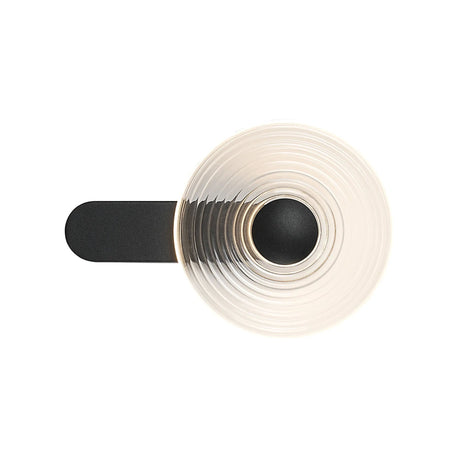 Douglas Wall Lamp, 1 x 7W LED, 3000K, 426lm, Satin Black/Clear, 3yrs Warranty