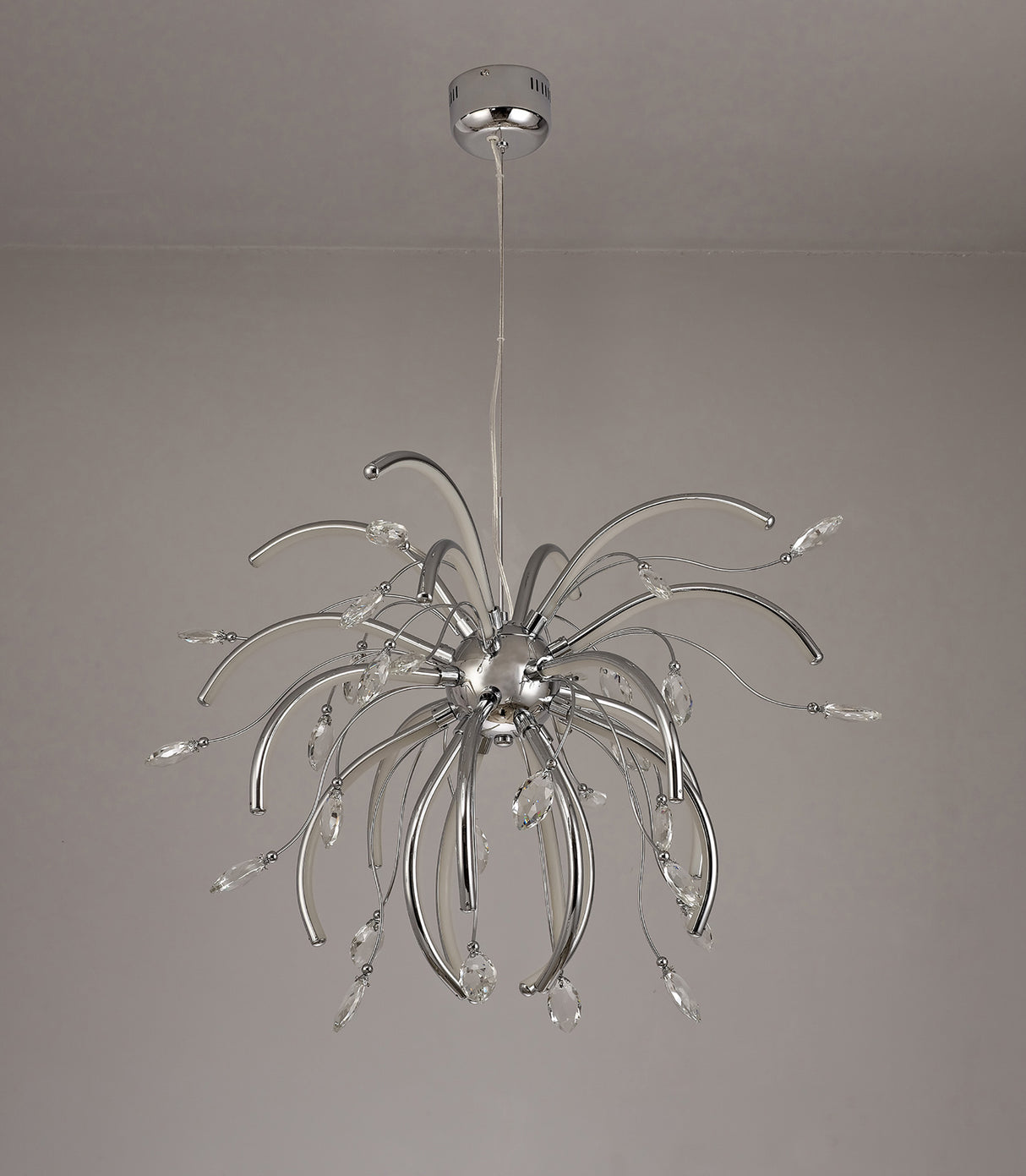 Dyce Large Pendant, 20 x 4.5W LED, 3000K, 2549lm, Polished Chrome, 3yrs Warranty