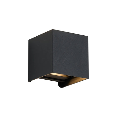 Eastham Square 24V DC Wall Light, 2 x 3W LED, 3000K, c/w 2m Fly Lead 2 x 0.75mm2 PVC Cable, Male Connection, IP44, Anthracite, 3yrs Warranty