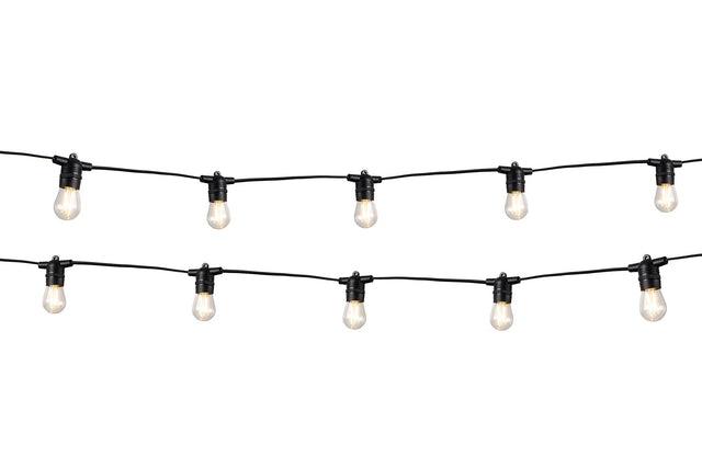 Eastham 7m Connectable Festoon, 24V DC, 10 x 2W 2700K LED Replaceable Lamps, E27, 1m Lead Cable, 65cm Spacing, IP54, 3yrs Warranty