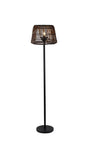 Eastham Rattan Plastic Shade Floor Lamp, 24V DC, 1 x E27, c/w 1m 0.75mm² Cable, Male Connection, IP44, Brown, 2yrs Warranty