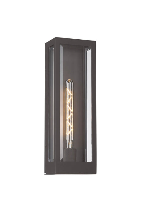 Eboue 457mm Flush Wall Lamp, 1 x E27, IP54, Anthracite
