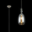Embieton Crystal Pendant, 1 Light E27, Polished Nickel/Clear Crystal/Chrome Plated Glass Shade