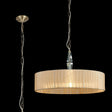 Embieton Crystal Pendant, 3 Light E27, Antique Brass/Clear Crystal/Soft Bronze 60x15cm Round Shade