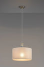 Embieton 1.9m Crystal Pendant, 1 Light E27, Antique Brass/Clear Crystal/Cement 40x22cm Linen Shade