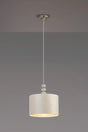 Embieton 1.9m Crystal Pendant, 1 Light E27, Antique Brass/Clear Crystal/Mink/Prosecco 30x20cm Velvet Shade
