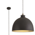 Entwistle Xtra Large Pendant, 1 x E27, Graphite/Satin Nickel/Silver