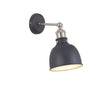 Entwistle Adjustable Wall Lamp, 1 x E27, Graphite/Satin Nickel/Silver