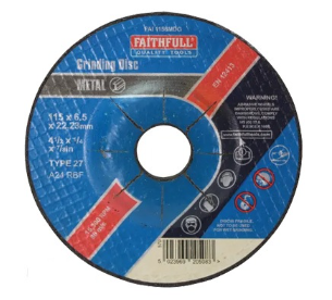 FAITHFULL FAI1156MDG 115MM METAL GRINDING DISC 115MM X 6.5MM