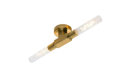 Ferdinand 2 Light Wall/Ceiling, E27, IP44, Antique Brass