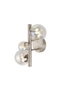 Ferguson Wall Lamp, 3 x G9, Satin Nickel, Iridescent Plated Glass