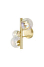 Ferguson Wall Lamp, 3 x G9, Satin Gold, Iridescent Plated Glass