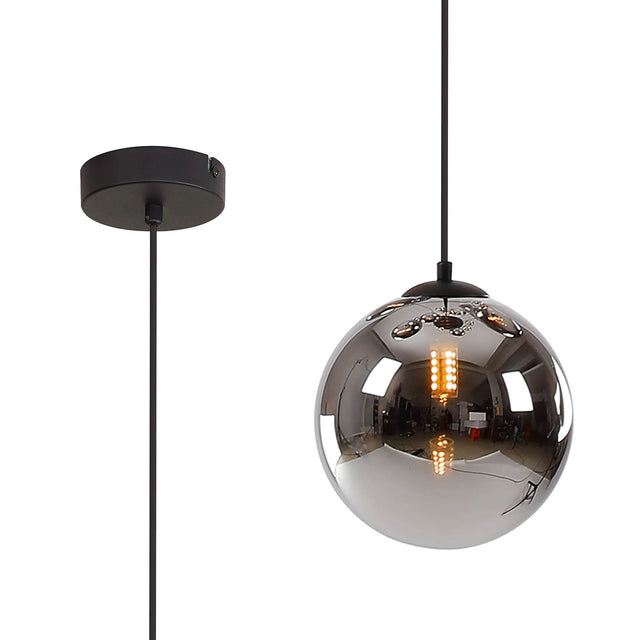 Ferguson Single Pendant, 1 x G9, Satin Black/Chrome