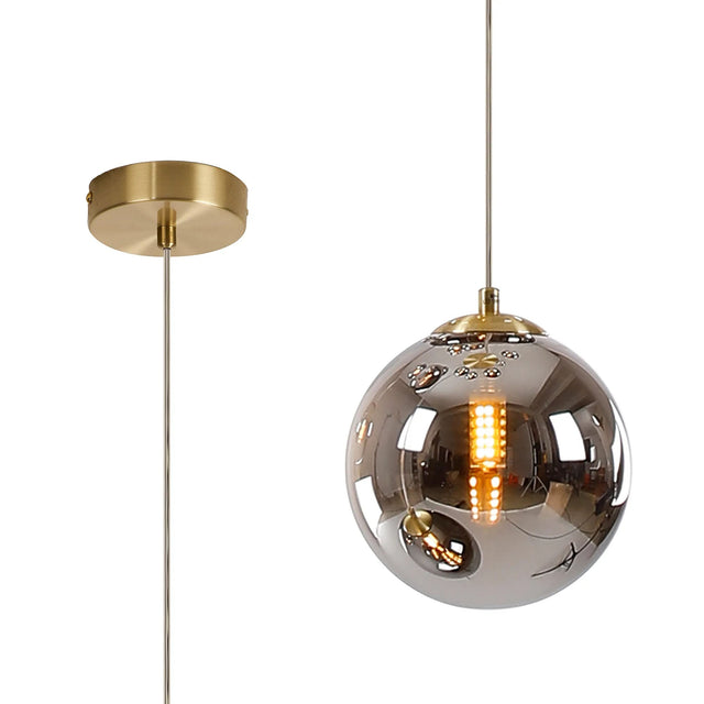 Ferguson Single Pendant, 1 x G9, Satin Gold/Chrome